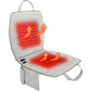 Portable Heated Seat Cushion(No Power Bank) Heated Camping Chair Pad,Foldable Heated Stadium Seat for Bleachers,USB Powered Heated Seats Great for Sports, Fishing, Concerts Grey