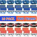 Party Supplies Compatible for Nerf - 10 Kids Pack Boys Birthday Party War Decorations,Face Mask Protective Glasses 200 Foam Bullets Darts for Two Teams Toy for Kids Boys