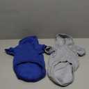 2 Pack Dog Hoodie Warm Hood Dog Sweater Cold Weather Small Dogs Sweatshirt Comfort Pet Clothes for Small Medium Dogs with Pockets Cats Chihuahua Clothes for Male Female Girl Boy Sporty Daily Wear (M (Back: 11.4",Chest: 16.9", 5.8-8.8 lbs ), Dark Blue+Grey)