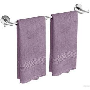 Brushed Nickel Towel Bar 24 Inch, 304 Stainless Steel Bathroom Towel Holder, Towel Racks for Bathroom Wall Mounted, Modern Bathroom Accessories for Home Bathrooms, Kitchens, Hotels & Toilets（Silver）