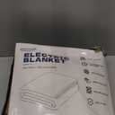 Heated Blanket Throw, Waffle Weave Electric Blanket, Rapid Heating, LCD Controller, 6 Temperature Settings, 4-Hour Auto Shut-Off, ETL Certified, Machine Washable, 50“ × 60”, Luxury Black