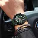 MF MINI FOCUS Men Watches Unique Casual Wrist Watches (Chronograph/Waterproof/Luminous/Calendar/24 Hours) Silicon Band Fashion Watches for Men