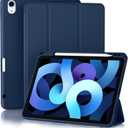 Akkerds Compatible with iPad Air 11 Inch Case 7th/6th Generation (M3/M2) 2025/2024, for iPad Air 5th/4th Generation Case 10.9 Inch 2022/2020 with Pencil Holder[Auto Sleep/Wake], Navyblue