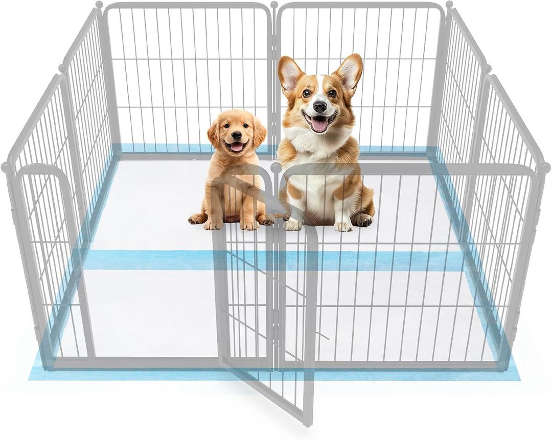 FXW XXL Puppy Pee Pads for Dogs 51x29 inch 20 Count, 5 Layer Super Absorbent & Leak Proof-Thickened Disposable Potty Training Pad, Fits 24" H 6/8 Panel FXW Playpen-Blue (Playpen not Included)