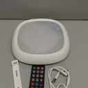 Rechargeable Shower Lights for Inside Shower, 12000mAh Motion Sensor Wireless RGB Ceiling Light with Remote No Wiring, Battery Operated Closet Lights Cordless LED Overhead Lighting for Bathroom (White)