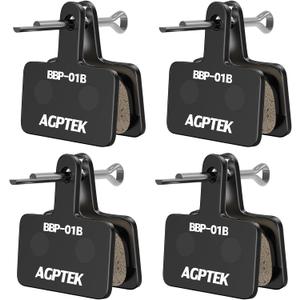 AGPTEK Bike Brake Pads, High-Performance Brake Pads, Disc Brake Pads & Spring (Semi-Metallic&Resin) for Mountain Bike Disc Brakes,Bike Pads Compatible with TRP Tektro Shimano Deore Br