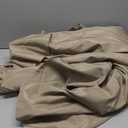 Nasitos 1 Pack Taupe Tablecloth 6 Foot - Open Back Fitted Tablecloth Rectangle Table, Washable Fabric Trade Show Table Cover for Craft Show, Display, Parties, Wedding, Events