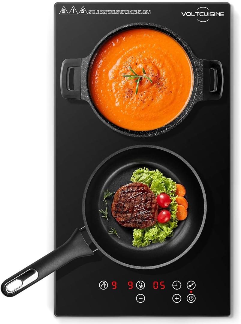 3300W Induction Cooktop, Hot Plate Electric Stove for Countertop, Precision Top Induction Burner, Powerful with 9 Preset Power Levels, Child Safety Lock,Independent Timer with Mat