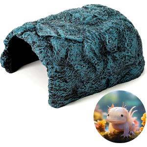 Hide Cave Aquarium Decorations-Premium Resinous Natural Hideout Fit for Aquariums & Terrariums, Reptiles, Amphibians, Fish Playground