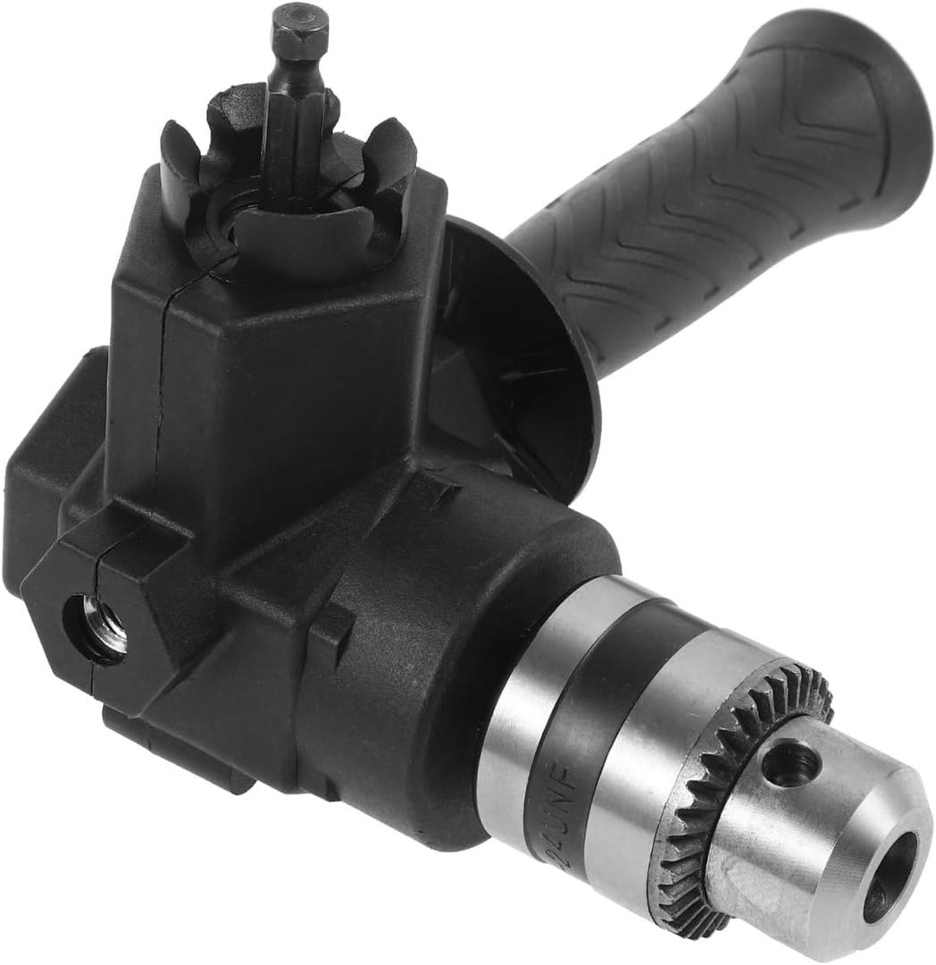 Uonlytech Right Angle Drill Attachment 90 Degree Impact Driver Bit Holder for Tight Spaces Furniture Assembly Power Tool Accessory 6.29X4.72X3.14In