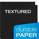 Oxford Twin-Pocket Folders, Textured Paper, Letter Size, Black, Holds 100 Sheets, Box of 25 (57506EE), 8-1/2 x 11