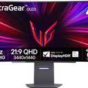 LG 45GS95QE Ultragear OLED Curved Gaming Monitor 45-Inch WQHD 800R 240Hz 0.03ms DisplayHDR True Black 400 AMD FreeSync Premium Pro NVIDIA G-Sync HDMI 2.1 DisplayPort Tilt/Height/Swivel Stand - Black
