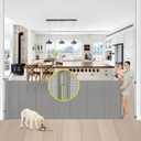 Reinforced 42 Tall x 100 Wide Retractable Baby Gates Extra Tall Dog Gate with Rods to Prevent Crawling Through, Pet Gate for Large Openings Extra Wide Mesh Baby Gate for Stairs, Gray