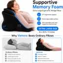 Memory Foam Couples Ergonomic Wedge Pillow Extra Large 27°