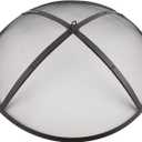 WeCooper 40Inch Round Fire Pit Spark Screen Cover,Outdoor Patio Mesh FirePit Screens,Heavy Duty Steel Domed Fire Pit Ember Guard with Handle