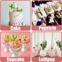 3 x Cactus Silicone Fondant Moulds 4 Pcs, Alpaca Cactus Llama Mold for Cake Decoration Chocolate Candy Sugar Cupcake Topper Cake Pop Popsicle Polymer Clay Crafts