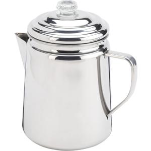 Coleman Stainless Steel Coffee Percolator, 12-Cup Capacity Durable Outdoor Coffee Maker for Camping, Backpacking, RV, Stovetop, Campfire, & More, No Filters Needed (One Size)