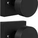 Goldenwarm Black Dummy Door Knob, Zinc Alloy Square Ball Matte Black Dummy Door Knob for Hallways, Kitchens, Heavy Duty Door Knobs Bulk - Modern & Stylish(1 Pair / 2 Pieces)