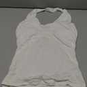 SUUKSESS Women Deep V Built in Bra Cowl Halter Tops Going Out Open Back Tank Tops (X-Small, White)