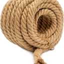 Jute Rope Garden Twine String Indoor and Outdoor DIY Twisted Manila Rope Home Decor Crafts for Gardening Thick Rope Natural Nautical Nemp Strong Jute Rope (50, 5/16 inch (8mm))
