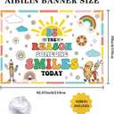 Boho Rainbow Back to School Backdrop Be The Reason Someone Smiles Today Classroom Decorations Colorful Classroom Decorations for Kindergarten Preschool Elementary Middle School 6x3.6ft (7x5ft)