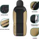 Skechers Car Seat Covers,GOGA Mat Oxford Cloth Seat Covers,Waterproof Car Seat Covers Front Seats,Automotive Universal Fit Seat Cover for Most Cars, Suvs, Trucks,Beige