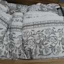 Levtex Home Adare Grey Reversible King/Cal King Quilt Set (106x92in) with 2 Pillow Shams (36x20in) - Floral Bedding - Grey White - Cotton King Size Quilt Bedding Set - Lightweight, Soft, Pre-Washed