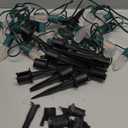 GAGALIFE 29Ft C9 Christmas Pathway Lights Outdoor - 25 LED Lights with 25 Marker Stakes for Walkway, Waterproof Plug in C9 Christmas Light Outdoor for Driveway, Yard, Lawn Decorations, Warm White