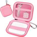 Chip Card Reader Scanner Case, Hard Carrying Bag Holder Fits Square A-SKU-0485 Contactless and Chip Reader with USB Charge Cable for EMV Chip Cards/Apple Pay/Android Pay/More - Pink