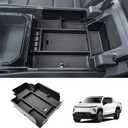 Center Console Organizer Compatible with 2024 2025 Chevy Silverado EV WT/RST/LT & GMC Sierra EV Accessories - Custom Fit Armrest Insert Tray with Dual-Layer Storage Sunglasses Coin Holder
