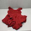 AlvaQ Women Summer Dresses Sleeveless Smocked Midi Dress High Waist Casual Tiered A Line Sundress with Pockets S