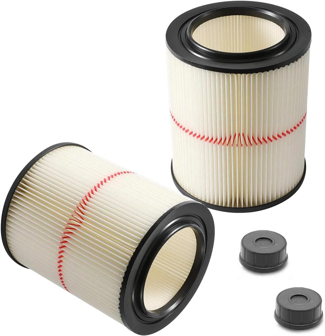 17816 Filter for Craftsman Shop Vac 9-17816 Replacement Filter Fits 5 Gallon and Larger Vacuum Cleaner Wet Dry Air Filter 917816 Filter 2 Pack