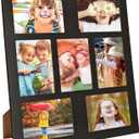Picture Frame Collage 5x7 Photos Display - 7 Openings Photo Collage Picture Frame Wall Decor for Tabletop Stand and Wall Mounting Frames for Wedding Anniversary