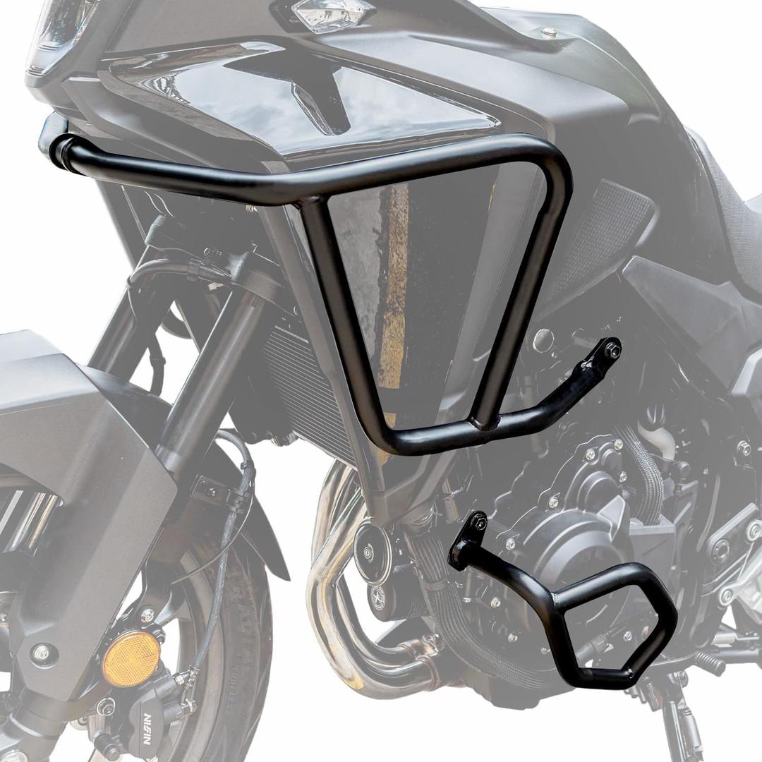 Motorcycle Crash Bars Engine Guards for Honda NX400 NX500 2024 2025 2026 NX 400 500 Bumper Extension Body Framework Guard Steel Highway Falling Protection Set (Upper+Lower)