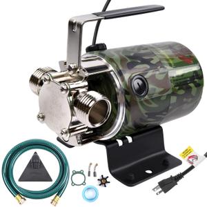 TIGEROAR Water Transfer Pump 115V Water Pump 330 GPH Utility Portable Electric with 6 ft. Suction Hose 0.1HP Pool for Transferring from Ponds, Pools, Aquariums, Hot Tubs