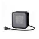 Amazon Basics Ceramic Portable Mini Space Heater for Office Desk, Indoor Use, Fast Heating, Energy Efficient, 500W, With Tip-Over Protection, Lightweight 1.4 lbs, Black, 5.87"D x 3.15"W x 5.95"H