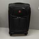 SWISSGEAR Sion Softside Expandable Spinner Luggage Durable Lightweight Travel Suitcase, Black, Carry-On 21-Inch