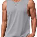 MAGCOMSEN Men's Tank Tops Workout Gym Sleeveless Shirts Moisture Wicking Breathable Muscle Shirt Casual Summer Tanks (Gray, XL)