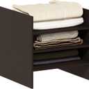 Furinno Cubicle Cube Insert, 3-Shelf Cube Organizer, Fits into Furinno Extra Thick Cubes, for Organizers and Storage, Black Dark Oak (Does not fit IKEA Kallax Shelving)