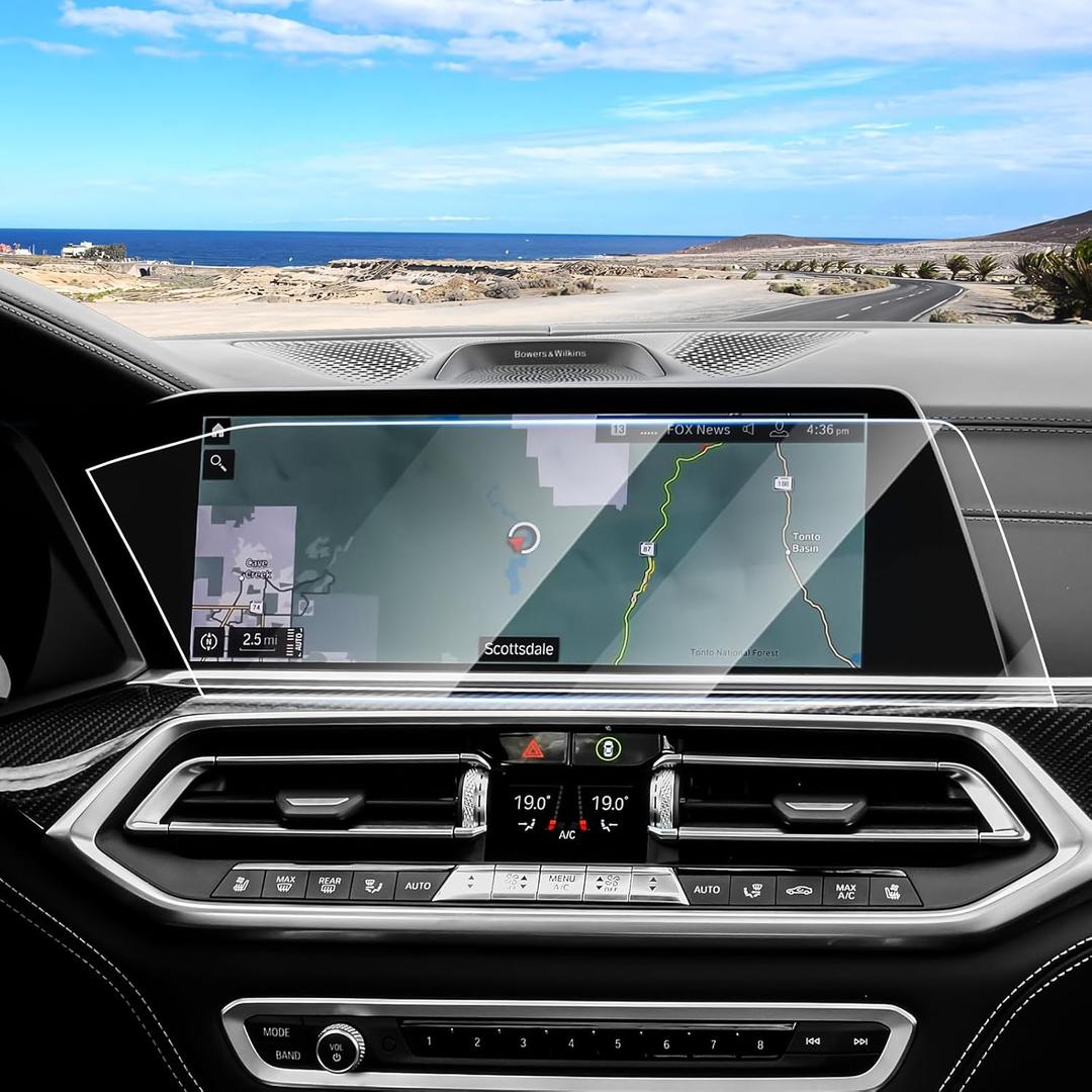Canvcle Screen Protector for 2019-2023 BMW X5 G05/2020-2023 X6 G06/2019-2022 X7 G07, 12.3 Inch Navigation Screen Tempered Glass Touchscreen Protector Navigation Screen Cover Protective Film