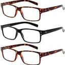 NORPERWIS Reading Glasses 5 Pairs Quality Readers Spring Hinge Glasses for Reading for Men and Women (3 Black 2 Tortoise, 1.75)