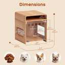 Dog Crate Furniture with Flip-Up Door & PET Panel for Small Dogs | Breathable Pet-Safe, Wooden Dog Cage End Table, Space-Saving Dog Kennel Indoor with Open Shelf Storage, Light Oak, 21"L x 24"W x 26"H