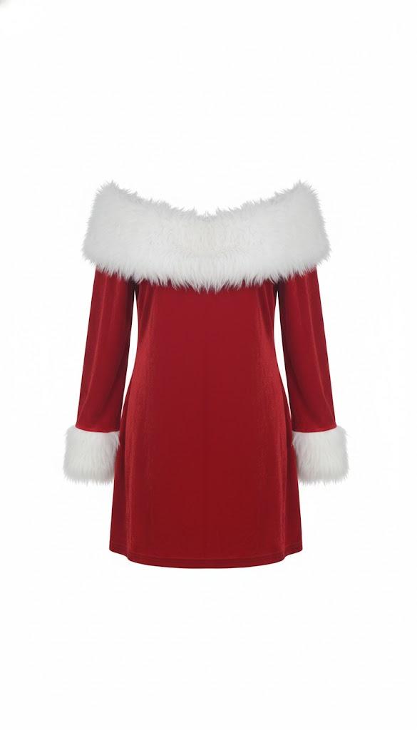 New Year Mini Dress Red Size L