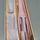3 in 1 Automatic Curling Iron, Hair Curlers with 3 Curling Barrels (1" - 1.25" - 1.5"), Rotating Curling Iron with 3 Temp, 2-Way Rotation, 10S Fast Heating, Anti-Scald, Dual Voltage, Pink