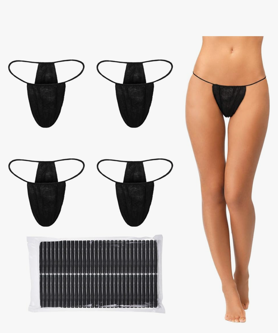 16 Pcs Disposable Thong Panties Women's Spa T Thong Soft Breathable Disposable Tanning Underwear