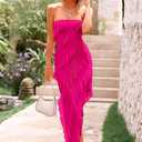 PRETTYGARDEN Summer Wedding Guest Dresses for Women 2026 Spring Cocktail Prom Graduation Bodycon Backless Elegant Midi Dress