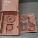 Frida Mom 2-in-1 Breast Pump: Manual Hand Pump & Hands-Free Automatic Suction Cup, Dual-Mode, Wireless Milk Collector, Ergonomic Handle, Soft Feel Flange for Breastfeeding