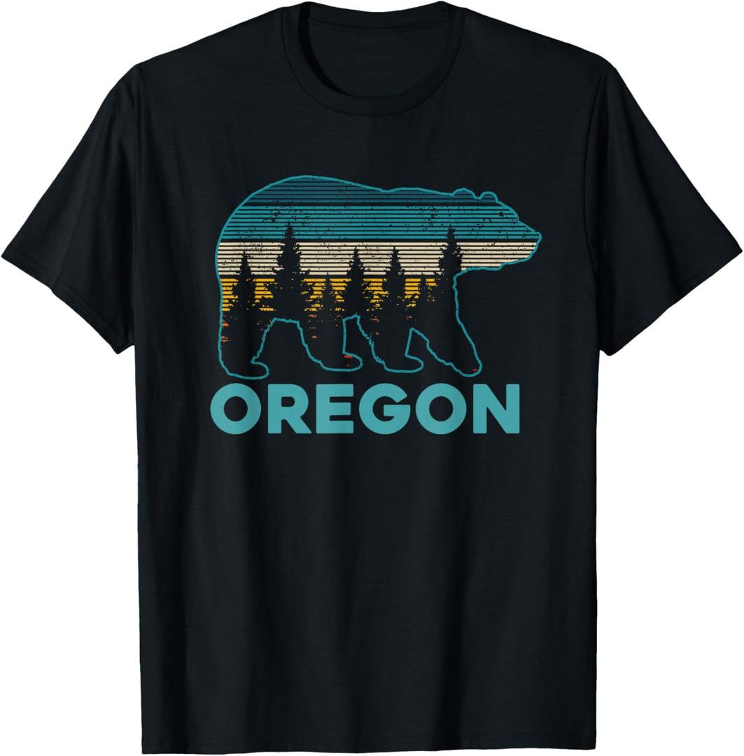 Oregon USA Grizzly Bear Souvenir T-Shirt