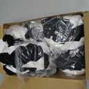 Newwiee 12 Pcs Patio Stretch Outdoor Cushion Covers Sofa Couch Cover Replacement Couch Slipcover Sofa Seat Chair Porch Patio Furniture Protector, Flexibility Washable (Black White, Stripes)