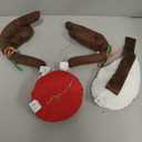 Christmas Reindeer Antlers Car Decoration Kit 2025, LED Lights Nose Vehicle with Jingle Bells Rudolph, Cute Costume Auto Holiday Accessories for SUV Van Truck Decor Multicolor